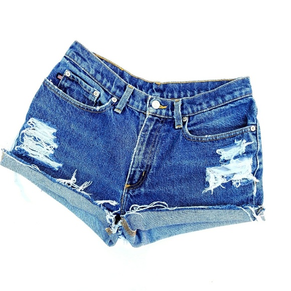 Polo Ralph Lauren Pants - Polo Ralph Lauren Mid Rise Distressed Shorts